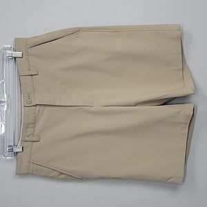 FootJoy Flat Front Beige Golf Shorts 9"